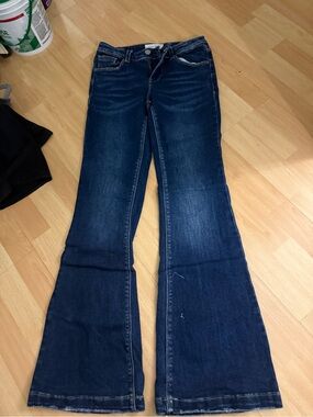 Women's Dark Indigo Flare Jeans - Classic Flared Fit